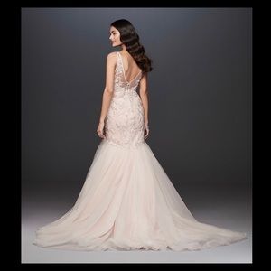 Mermaid beaded lace wedding dress size 6